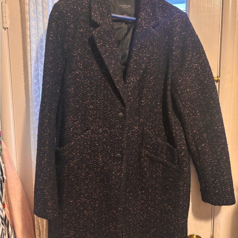 Marc New York wool blend tweed coat